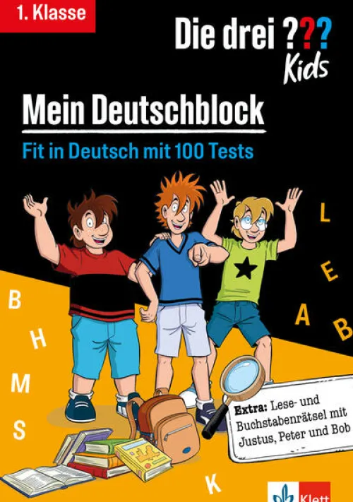 Klett Lerntraining Quali Trainer·Grundschule|Grundschule·Deutsch-Die drei ??? Kids: Mein Deutschblock 1. Klasse