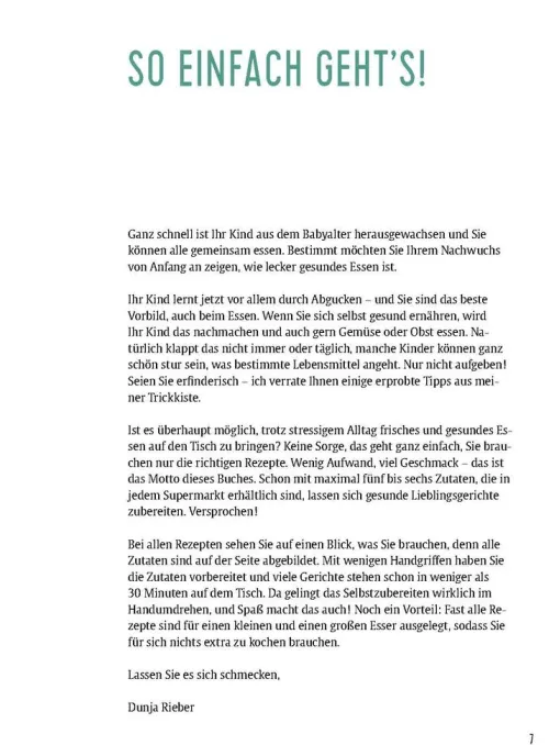 Die einfachsten Kleinkind-Rezepte aller Zeiten*Trias Outlet