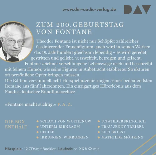 Der Audio Verlag GmbH Hörspiele·Romane & Erzählungen|Romane·Klassiker-Die große Hörspiel-Edition