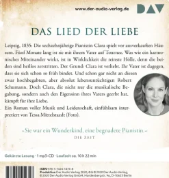 Der Audio Verlag GmbH Romane·Biografische Romane*Die Pianistin. Clara Schumann und die Musik der Liebe