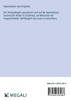 Megali Verlag Großdruck*Die Regentrude
