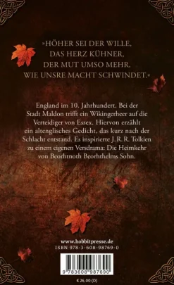 Klett-Cotta Verlag Historische Fantasy-Die Schlacht von Maldon und Die Heimkehr von Beorhtnoth
