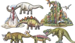 Dinosaurier basteln Papier Bastelbogen Auschneidebogen*Atelier Color Clearance