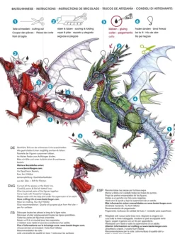 Drachen basteln Papier zum Aufhängen Bastelbogen Ausschneidebogen*Atelier Color New
