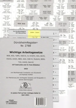 Dürckheim Verlag GmbH Jura-DürckheimRegister® ARBEITSGESETZE MIT STICHWORTEN