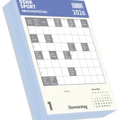DUMONT - Kreuzworträtsel 2026 - Tagesabreißkalender 12x16 cm - Rätselkalender mit 313 Schwedenrätseln, Ratekalender zum Aufstellen & Aufhängen*DuMont Kalenderverlag New