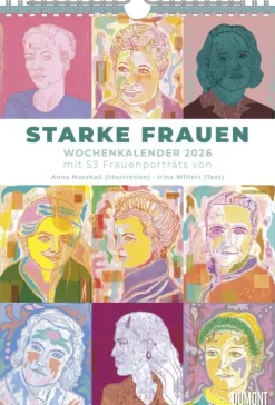 DUMONT - Starke Frauen 2026 - Wochenkalender mit 53 Porträts & Biografien - Wandkalender 21 x 30 cm mit Spiralbindung*DuMont Kalenderverlag Sale