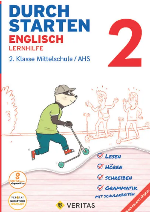 Veritas Verlag Mittlere Reife·Fremdsprachen-Durchstarten 2. Klasse - Englisch Mittelschule/AHS - Lernhilfe inkl. Audio-CD. App-Inhalte für mobiles Üben