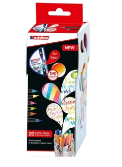 Edding Kalligraphie & Handlettering*1340 Pinselstifte Brushpen Colour Happy Set, 20er Set