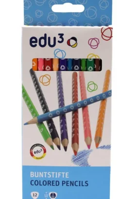 eagle kreativ Buntstifte*edu³ Buntstifte dreikant, 12er Set