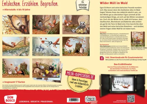 Don Bosco Medien GmbH Lesen & Geschichten-Egon Eichhorn und der wilde Müll im Wald. Kamishibai Bildkartenset