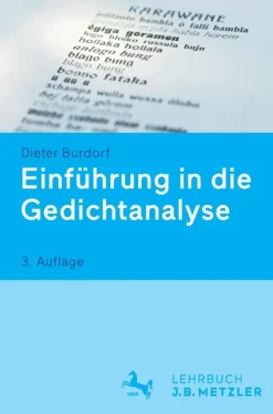 Einführung in die Gedichtanalyse*Metzler Verlag, J.B. New