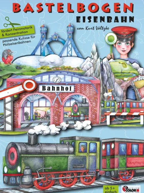 Atelier Color Bastelpapier & Origami-Eisenbahn basteln Bastelbogen Ausschneidebogen zum Spielen