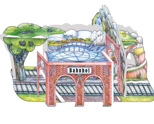 Atelier Color Bastelpapier & Origami-Eisenbahn basteln Bastelbogen Ausschneidebogen zum Spielen