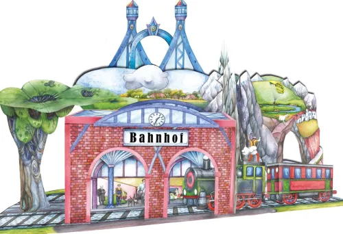 Atelier Color Bastelpapier & Origami-Eisenbahn basteln Bastelbogen Ausschneidebogen zum Spielen