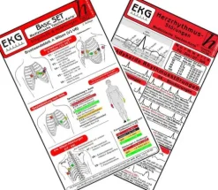 EKG Basic Set (er Set) - Herzrhythmusstörungen, EKG Auswertung - Medizinische Taschen-Karte*Hawelka, Verlag