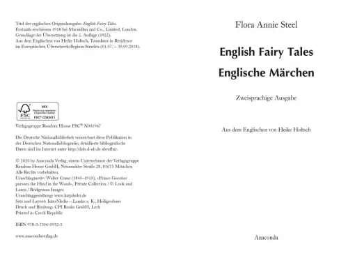 Anaconda Verlag Märchen & Sagen*Englische Märchen / English Fairy Tales