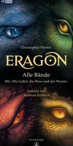 cbj audio Küche & Esszimmer-ERAGON. Alle vier Bände und 'Die Gabel, die Hexe und der Wurm' - Hörbuch-Box mit Download-Codes ohne CD