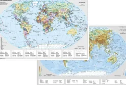 Stiefel Eurocart GmbH Schreibtischunterlagen*Erde physisch/politisch DUO-Schreibunterlage