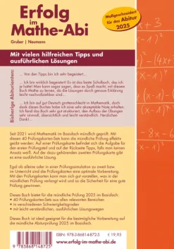 Freiburger Verlag Abi Trainer·Mathematik-Erfolg im Mathe-Abi Mündliche Prüfung Basisfach Baden-Württemberg
