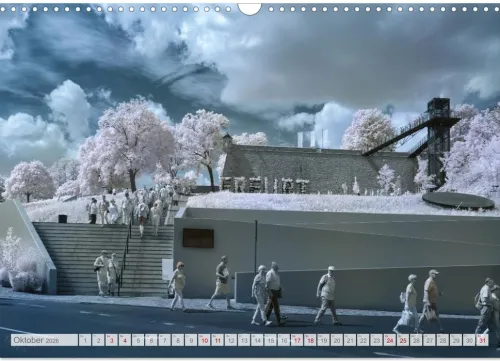 Calvendo Wandkalender*Erfurt - Infrarotfotografien von Kurt Lochte (Wandkalender 2026 DIN A3 quer), Monatskalender