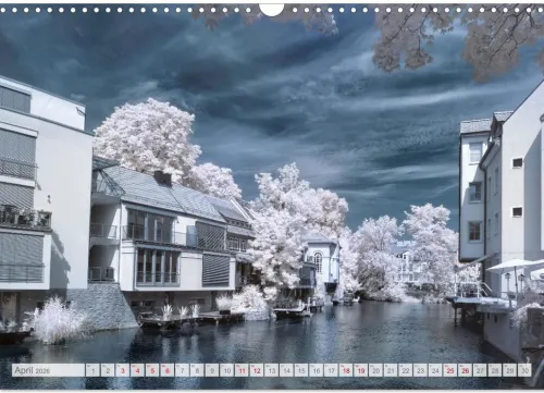 Calvendo Wandkalender*Erfurt - Infrarotfotografien von Kurt Lochte (Wandkalender 2026 DIN A3 quer), Monatskalender