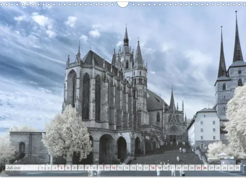 Calvendo Wandkalender*Erfurt - Infrarotfotografien von Kurt Lochte (Wandkalender 2026 DIN A3 quer), Monatskalender