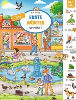 Erste Wörter Wimmelbuch Tiere*Adrian Wimmelbuchverlag Outlet