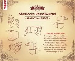 frechverlag GmbH Puzzles & Puzzlezubehör*Escape Experience Adventskalender - Der magische Rätselwürfel: Sherlock Holmes und das mysteriöse Geschenk