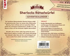 frechverlag GmbH Puzzles & Puzzlezubehör*Escape Experience Adventskalender - Der magische Rätselwürfel: Sherlock Holmes und das mysteriöse Geschenk