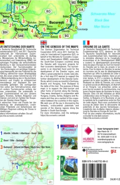 EuroVelo6 (Budapest - Schwarzes Meer) 1:100 000*Huber Kartographie New