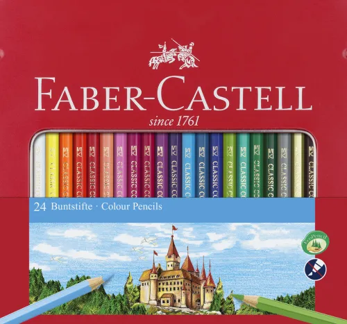 Faber-Castell Buntstifte-Buntstift hexagonal 24er Set