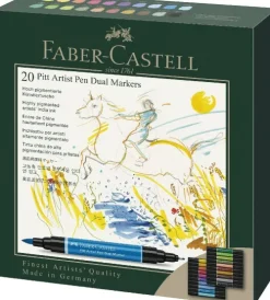 Faber-Castell Kalligraphie & Handlettering*Dual Marker Pitt Artist Pen Tuschestift, 20er Set