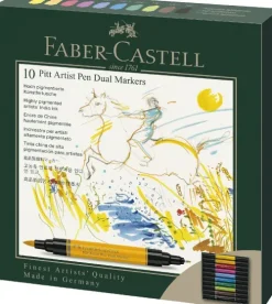 Faber-Castell Kalligraphie & Handlettering*Dual Marker Pitt Artist Pen Tuschestift, 10er Set