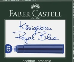 Faber-Castell Füller & Tinte*Standard Tintenpatrone Königsblau 6er Set