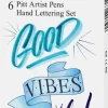 Tuschestifte Pitt Artist Pens Lettering, 6er Set Blautöne*Faber-Castell Online
