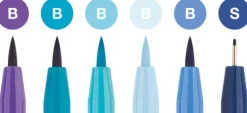 Tuschestifte Pitt Artist Pens Lettering, 6er Set Blautöne*Faber-Castell Online