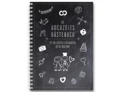 familia Verlag Liebe & Hochzeit*familiawedding black-Doodle- Design XXL Gästebuch zur Hochzeit