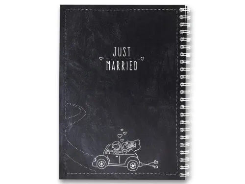 familia Verlag Liebe & Hochzeit*familiawedding black-Doodle- Design XXL Gästebuch zur Hochzeit