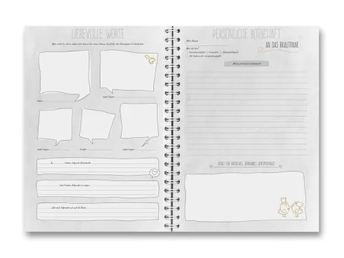 familia Verlag Liebe & Hochzeit*familiawedding black-Doodle- Design XXL Gästebuch zur Hochzeit