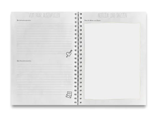 familia Verlag Liebe & Hochzeit*familiawedding black-Doodle- Design XXL Gästebuch zur Hochzeit