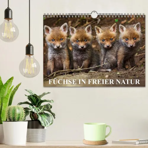 Calvendo Wandkalender-Füchse in freier Natur (Wandkalender 2026 DIN A4 quer), Monatskalender