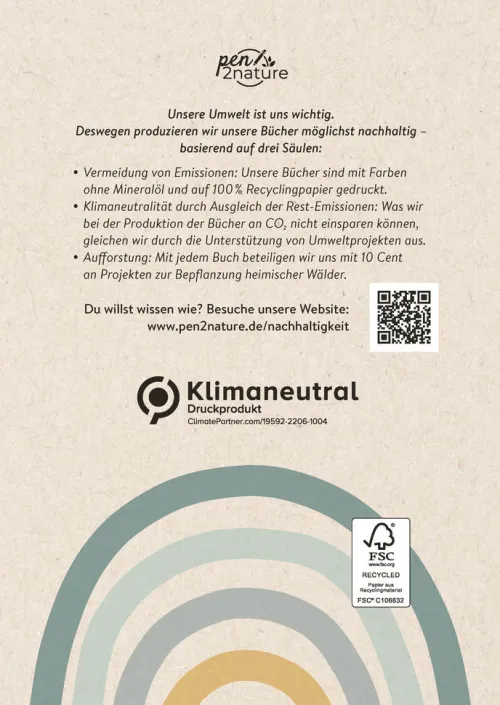 Naumann & Göbel Verlagsg. Notizbücher & -Blöcke*Feel The Power . Nachhaltiges Notizbuch in A5 mit Hardcover und Regenbogen-Motiv