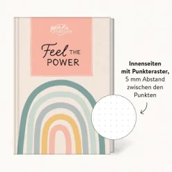 Naumann & Göbel Verlagsg. Notizbücher & -Blöcke*Feel The Power . Nachhaltiges Notizbuch in A5 mit Hardcover und Regenbogen-Motiv