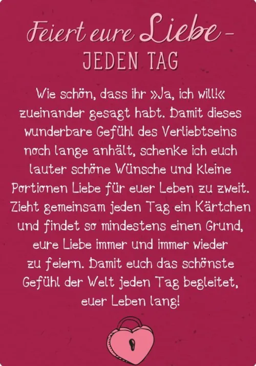 Ars Edition GmbH Liebe & Hochzeit*Feiert eure Liebe! 50 Wünsche für euer Leben zu zweit