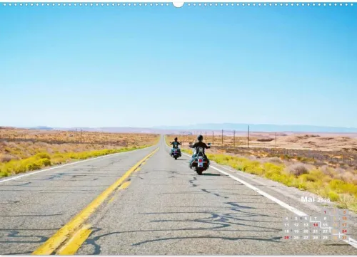 Fernweh und Traumziele: Auf Motorrad-Tour in den USA (hochwertiger Premium Wandkalender 2026 DIN A2 quer), Kunstdruck in Hochglanz*Calvendo Discount