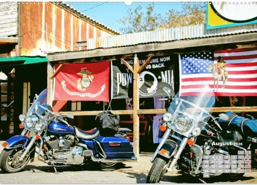 Fernweh und Traumziele: Auf Motorrad-Tour in den USA (hochwertiger Premium Wandkalender 2026 DIN A2 quer), Kunstdruck in Hochglanz*Calvendo Discount