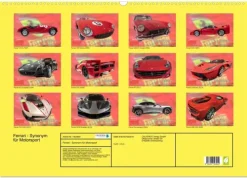 Calvendo Wandkalender-Ferrari - Synonym für Motorsport (Wandkalender 2026 DIN A2 quer), Monatskalender