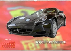 Calvendo Wandkalender-Ferrari - Synonym für Motorsport (Wandkalender 2026 DIN A2 quer), Monatskalender