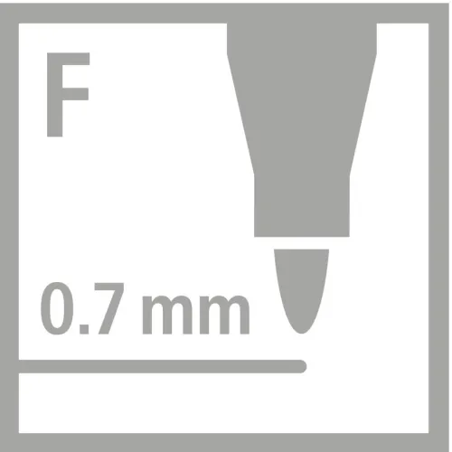 STABILO Nonbook Buntstifte-Filzstift - STABILO Trio A-Z - 24er Pack - mit 24 verschiedenen Farben